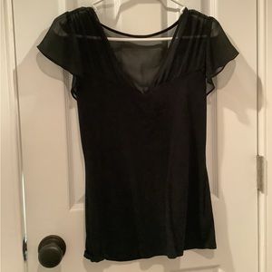 Black with sheer shoulder area, somewhat fitted wore once